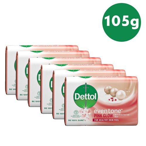 Dettol Soap Pink Glow 105g - Pack Of 6