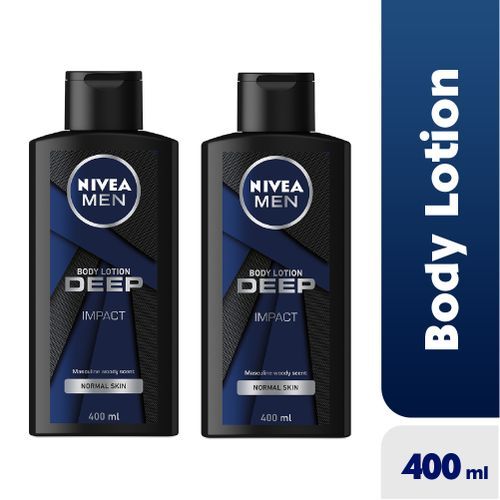 NIVEA MEN Deep Impact Body Lotion - 400ml (Pack Of 2)